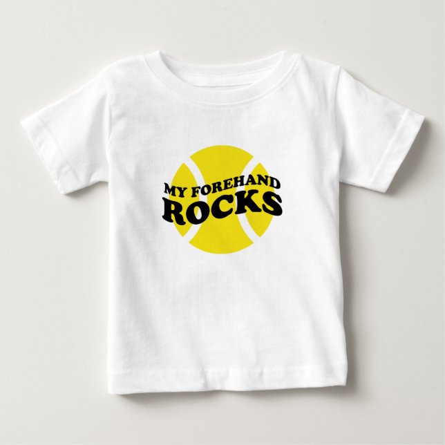 Baby tennis-utrustning med söt slogan tee (Framsida)