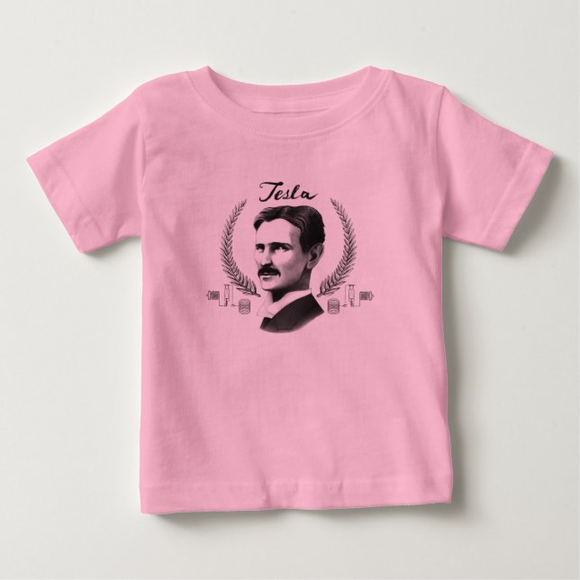 Baby Tesla Organic T-shirt (Framsida)