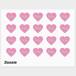 Baby Text Hjärtformade Heart-etikett Hjärtformat Klistermärke