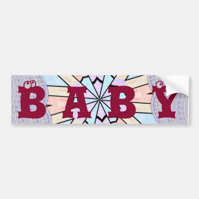 Baby Text - söt fantastisk konst Bildekal (Framsidan)