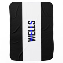 Baby Thin Blue Line Police Infusat Blanket