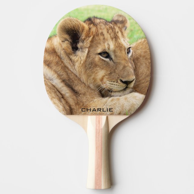 Baby Tiger anpassningsbar monogram ping pong paddl Pingisracket (Framsidan)