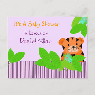 Baby Tiger Baby Shower Inbjudan