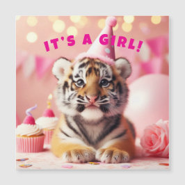 Baby Tiger Cute Baby Reveal Girl-kort