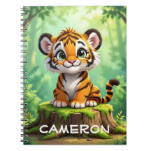 Baby Tiger | Cute Tecknad Barn Nursery Art