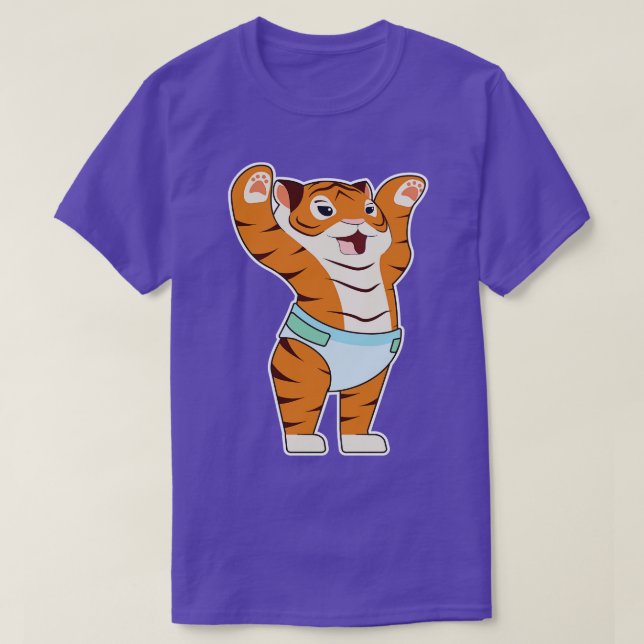 Baby Tiger med kalsonger T Shirt (Design framsida)