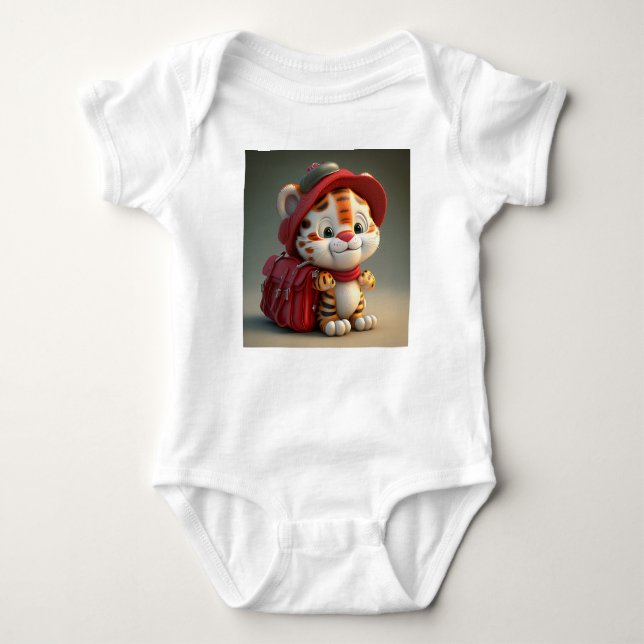 Baby Tiger Tecknad-76775 T Shirt (Framsida)