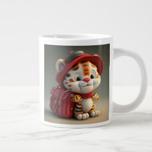 Baby Tiger Tecknad Jumbo Mugg