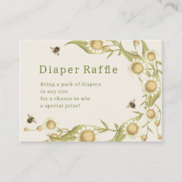 Baby till Bee Diaper Raffle Baby Shower Tilläggskort