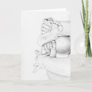 Baby Toes och Finger Greeting Card Kort