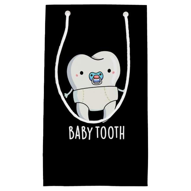 Baby Tooth Funny Teeth Pun Mörk BG (Framsidan)