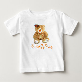 Baby Top med Brown Nalle och Butterfly HUG! T Shirt