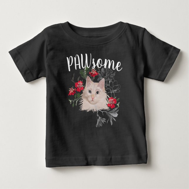 Baby top T-shirt tass-some cat (Framsida)