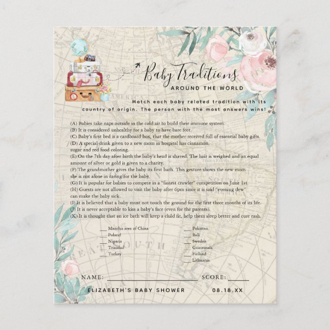 Baby Tradition Värld runt | Barnstödsspel (Framsida)