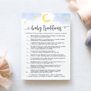 Baby Traditions-spel Baby Shower party Card Inbjudningar