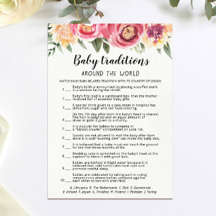 Baby Traditions-spel Baby Shower party Card Inbjudningar