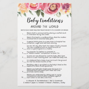 Baby Traditions-spelet Baby Shower party-spel