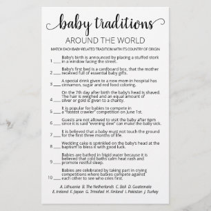 Baby Traditions-spelet Baby Shower party-spel