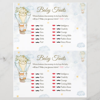 Baby Traits Baby Shower-spel