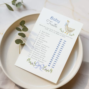 Baby Traits Blue Fånig Goose Baby dusch-spel för b