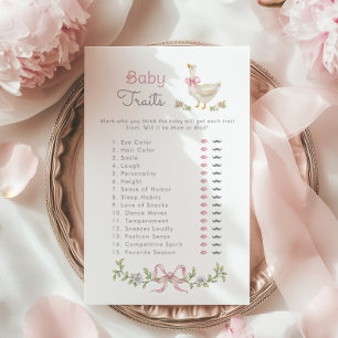 Baby Traits Rosa Fånig Goose Baby dusch-spel