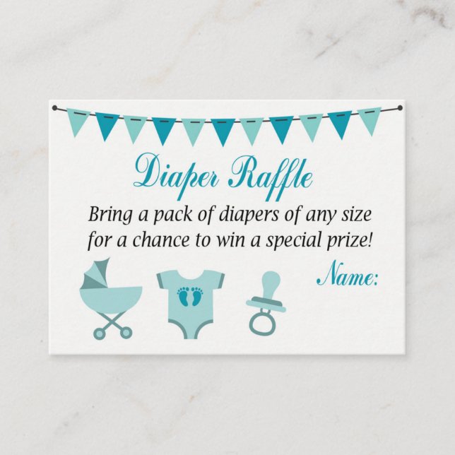 Baby transport Diaper Raffle Biljett (Framsida)