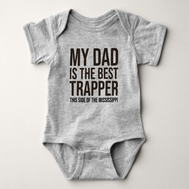 Baby Trapping Jersey Bodydräkt Shirt från Pappa T (Framsida)