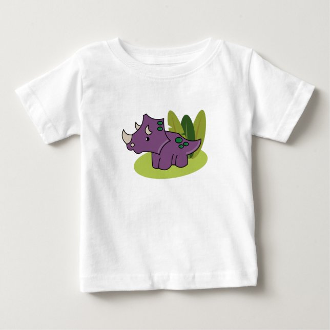 Baby Triceratops Baby T-Shirt (Framsida)