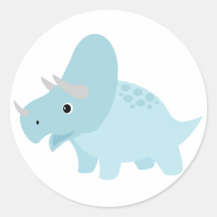 Baby triceratops dinosaur-dekal runt klistermärke