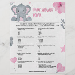 Baby Trivia [Baby Elephant [Rosa] Brevhuvud