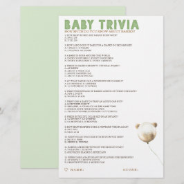 Baby Trivia-babystöldspel