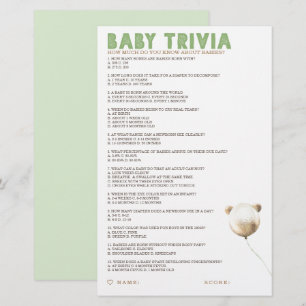 Baby Trivia-babystöldspel