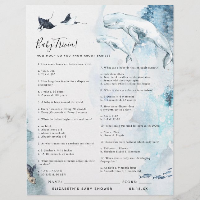 Baby Trivia | Barnstödsspel (Framsida)