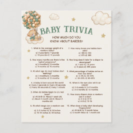Baby Trivia Björn Ballonger Bebis Shower Lek
