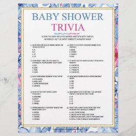 Baby Trivia [Blommigt Vattenfärger] Brevhuvud