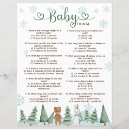 Baby Trivia Cute Winter Woodland Theme Game