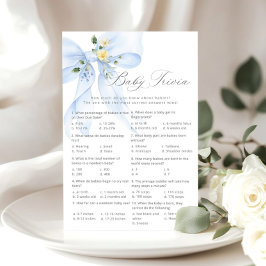 Baby trivia Script Blue Bow Babyduschspel