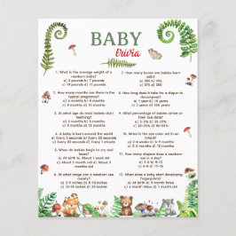Baby trivia skogs djur design spel