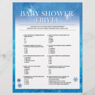 Baby Trivia [Snöblått] Brevhuvud