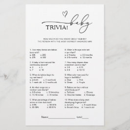 Baby Trivia Spel