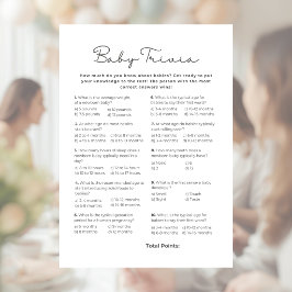 Baby Trivia-spel för Baby Shower med svar Brevhuvud