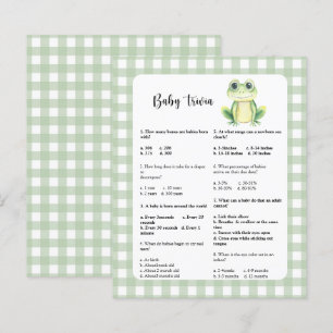Baby Trivia-spelet Frog Baby Shower