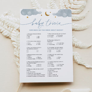 Baby Trivia Twinkle Little Star Shower Card Inbjudningar