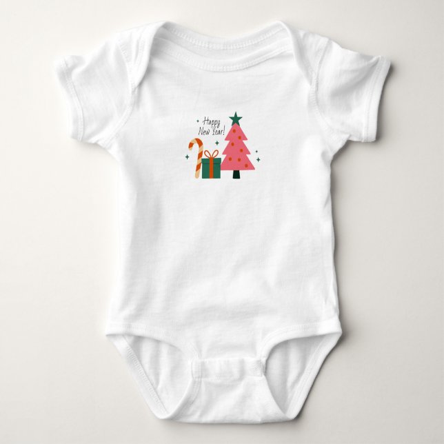 Baby Tröja Bodysuit Gott Nytt År (Framsida)