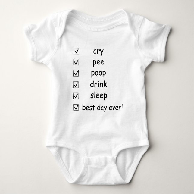 Baby Tröja Kroppsoverall spädbarn Att Göra-Lista (Framsida)