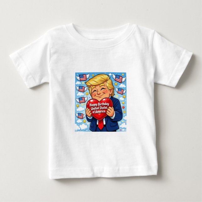 Baby Trump älskar USA 250 årsjubileum T Shirt (Framsida)