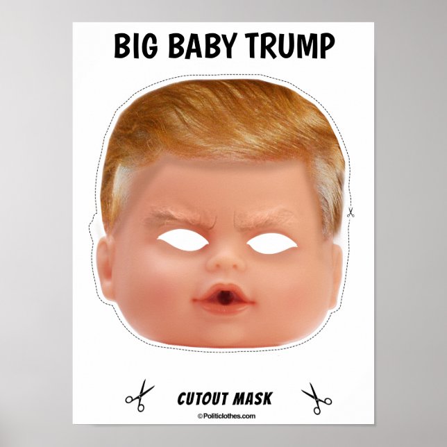 Baby Trump Halloween-mask Poster (Framsidan)