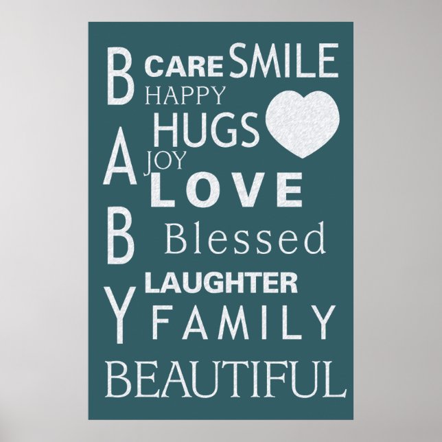 Baby Tunnelbanan Art Poster (Framsidan)