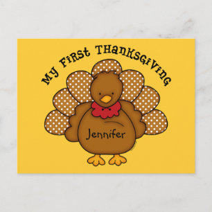 Baby Turkiet 1:a Thanksgivingen Helg Vykort