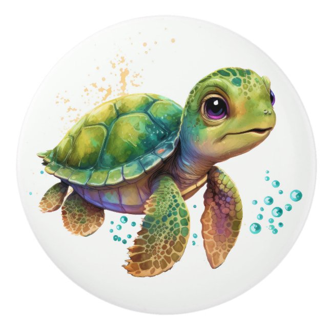 Baby Turtle Beach Nautical Drawer Knobs Knopp (Framsidan)
